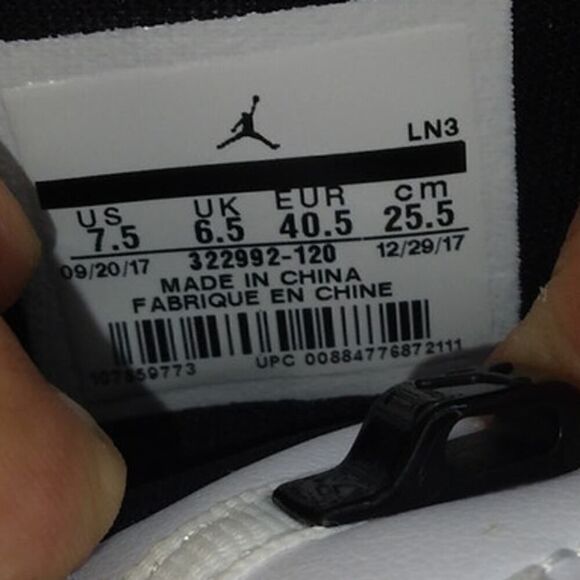 Nike Air Jordan 6 Rings Mens NEW White w/Red Accents - sz. 7 1/2 - Picture 6 of 6